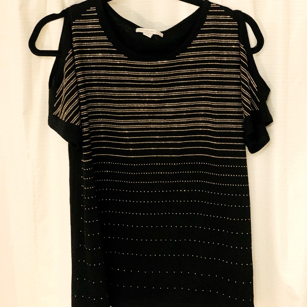 Women’s black studded blouse